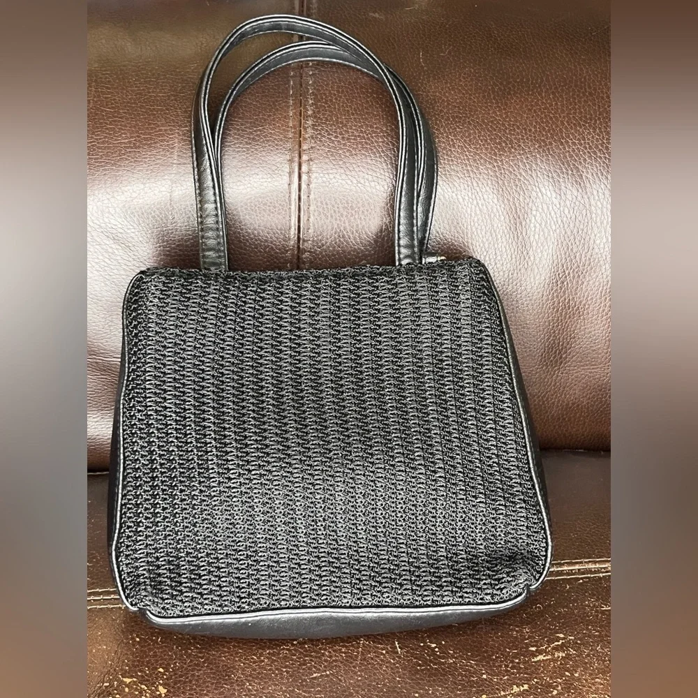 Vintage Mondani New York Handbag rayon woven satchel Shoulder Bag Purse